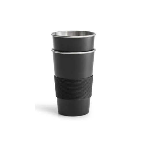 Stålmugg 2-pack - svart